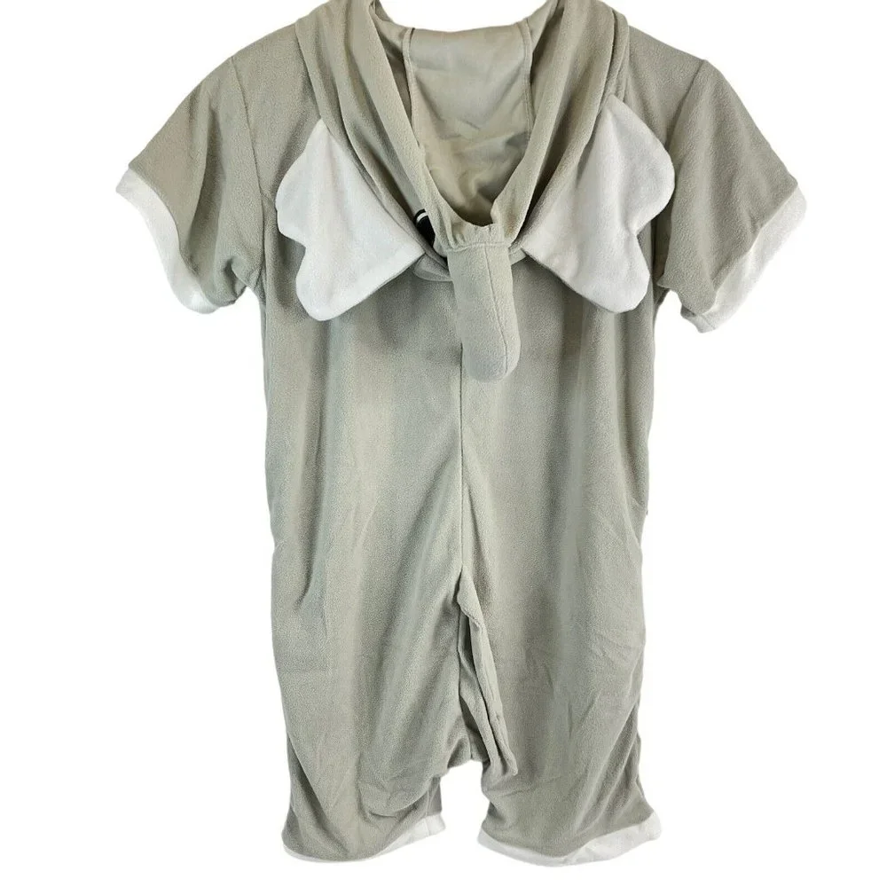 Funziez Romper Elephant 1 Piece M Short Slv Plush costume Halloween Jumpsuit Nwt - Picture 3 of 14
